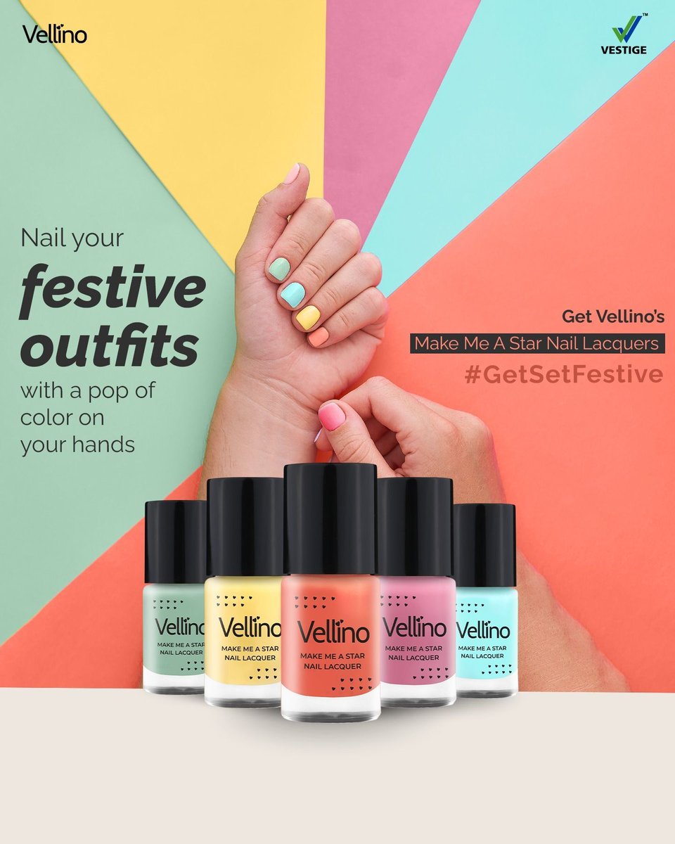 Hello 😊🌺

Complete your amazing festive outfits by matching them with our gorgeous nail polish collection.

With a powerful Twofold Resin Complex formula, you don’t have to worry about it chipping anymore! 

#vestproduct #MistralOfMilan #Vellino #NailLacquer #GetSetFestive #Vib