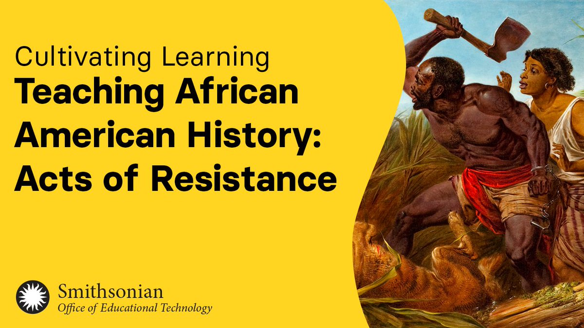 Need resources to help grade 6–12 students understand slavery & resistance? Join us & @NMAAHC on Wed, 10/18 from 4–5 PM ET for a LIVE & interactive session. We'll explore a set of free digital materials, and you'll leave with classroom-ready techniques: youtube.com/watch?v=KSfeBg…