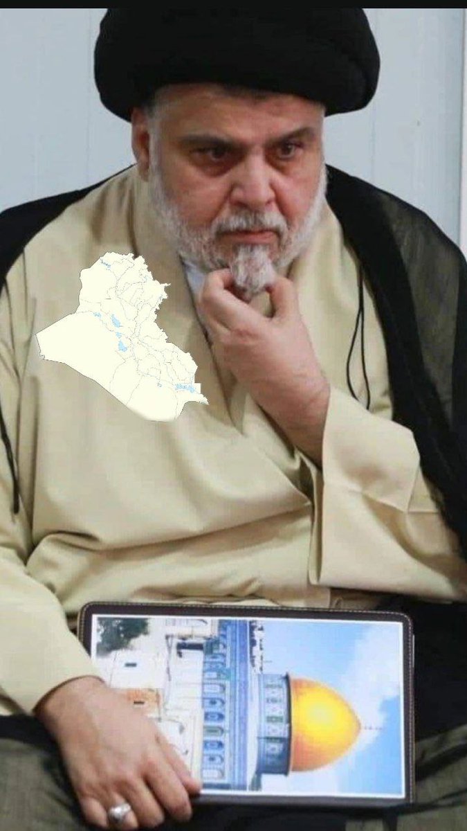 عراق الإباء بكف، وفلسطين العزّة في كف،
جرح هذين البلدين، جرحاً واحداً
وكِلا البلدين في قبضة المُقتدىٰ، ..

هنيئاً لنا بك يبن الطاهرين🇵🇸🇮🇶