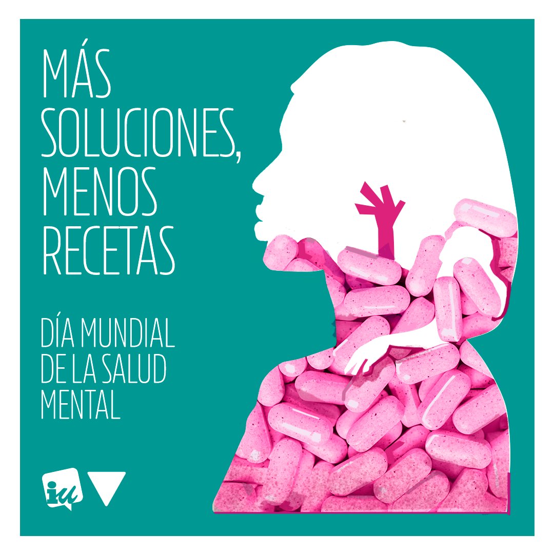 IzquierdaUnida's tweet photo. La salud mental no se trata sobremedicando para esconder los problemas debajo de la alfombra, sino con terapias para solucionarlos. Por un sistema público de salud que considere la salud mental como una prioridad, menos recetas y más soluciones.

#DiaMundialdelaSaludMental https://t.co/FEOT8aa2Dr