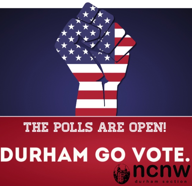 durhamncnw's tweet photo. It's #ElectionDay! #Durham 
Polls are open 6:30am-7:30pm
#ncnw https://t.co/hAKIU9iPaC