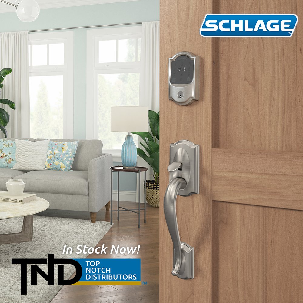 TopNotchDistInc's tweet image. Smart home technology is just a call or click away. New from Schlage, the Encode Plus offers simple, secure access from anywhere with built-in WiFi. Shop the smart WiFi deadbolt in the design and finish your customers want: ow.ly/MmiQ50PUJFW
#SmartHome #WiFi #EncodePlus