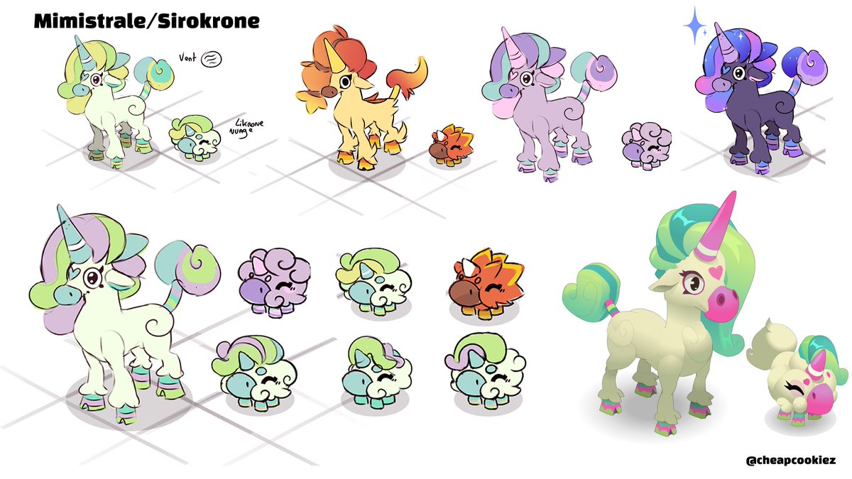 Cheapcookiez's tweet photo. Concepts art for Osatopia 2! I worked on the fire &amp; air starters!😤 #dofus #osatopia 
I will also try to participate to the "doftober" it seems fun! https://t.co/HzoETzEtxU