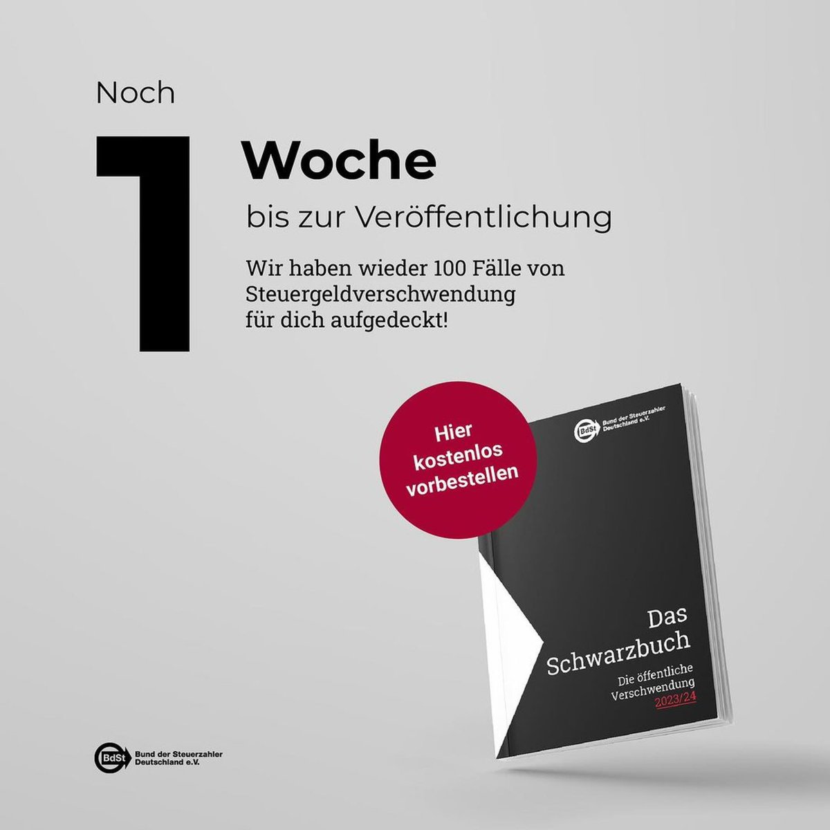 Nur noch eine Woche!
Wir haben schon jetzt mehr Vorbestellungen als im Vorjahr.