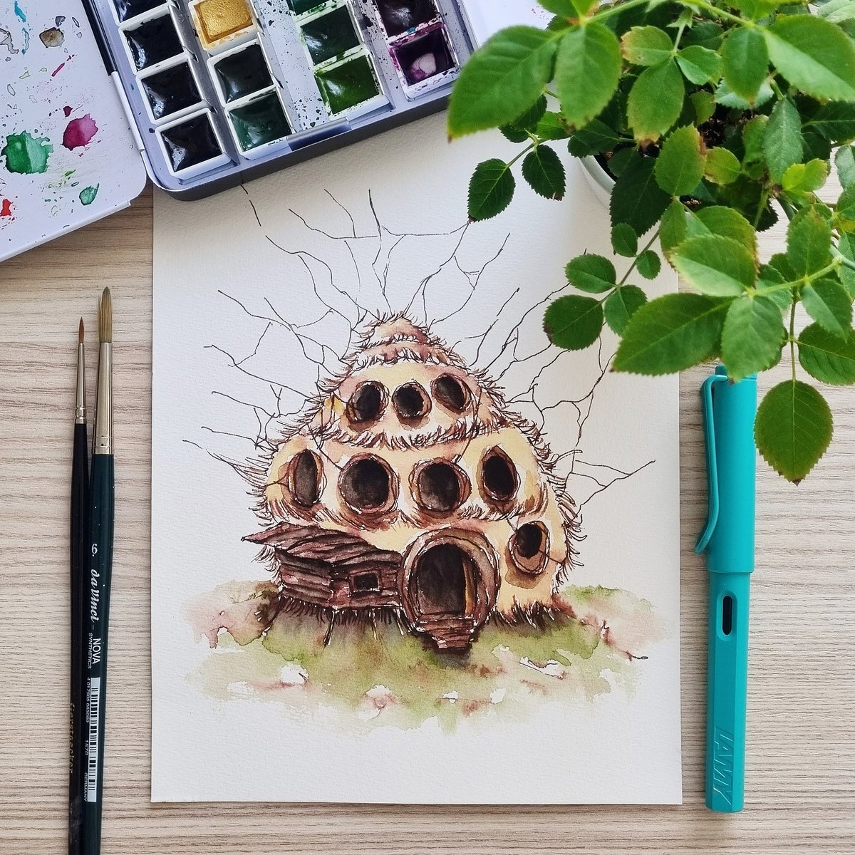 FirebuqLP's tweet image. Irgendwie ist Arbeit heute maximal nervig, auch wenn ich gut durch komme mit meinen Sachen 🤷‍♀️ Aber gleich bin ich alleine, weil alle auf Messe unterwegs sind. 
*kann laut ihre Musik hören* 😍

So! Machen wir direkt weiter mit 
Tag 2: #spiders und Tag 3: #path

#inktober2023 #art