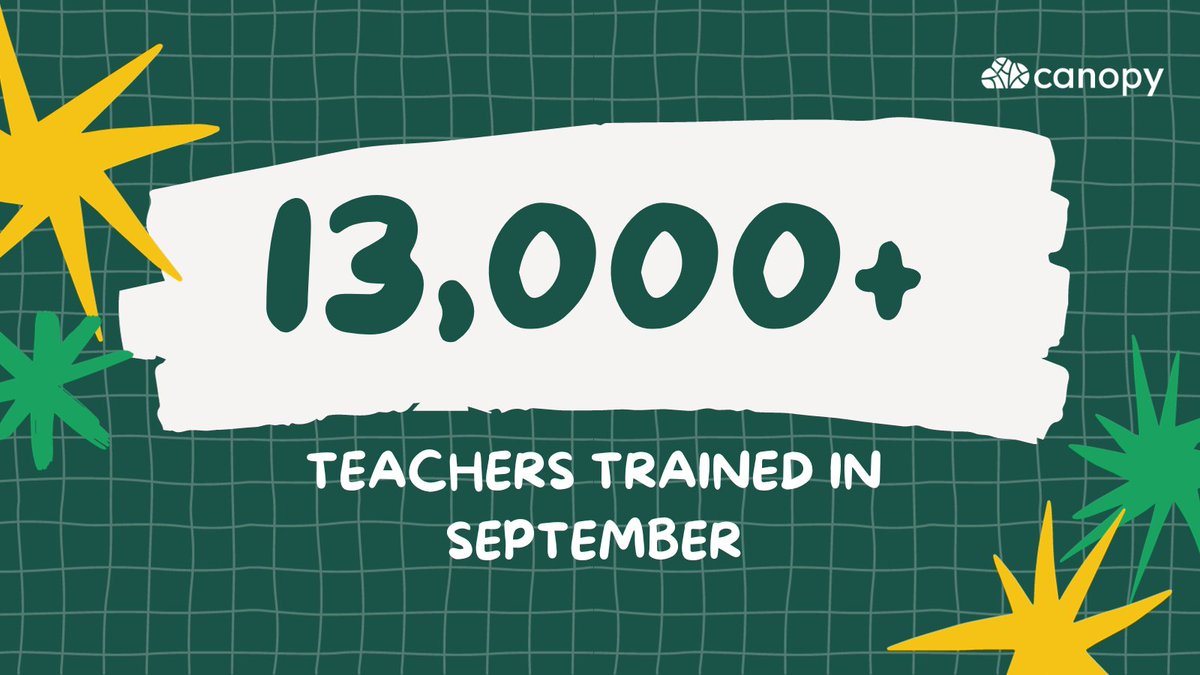 CanopyCIC's tweet image. Canopy has trained over 13,000 teachers in nearly 500 schools in the UK and Ireland during September!! ⭐️

#backtoschool #GoogleforEdu