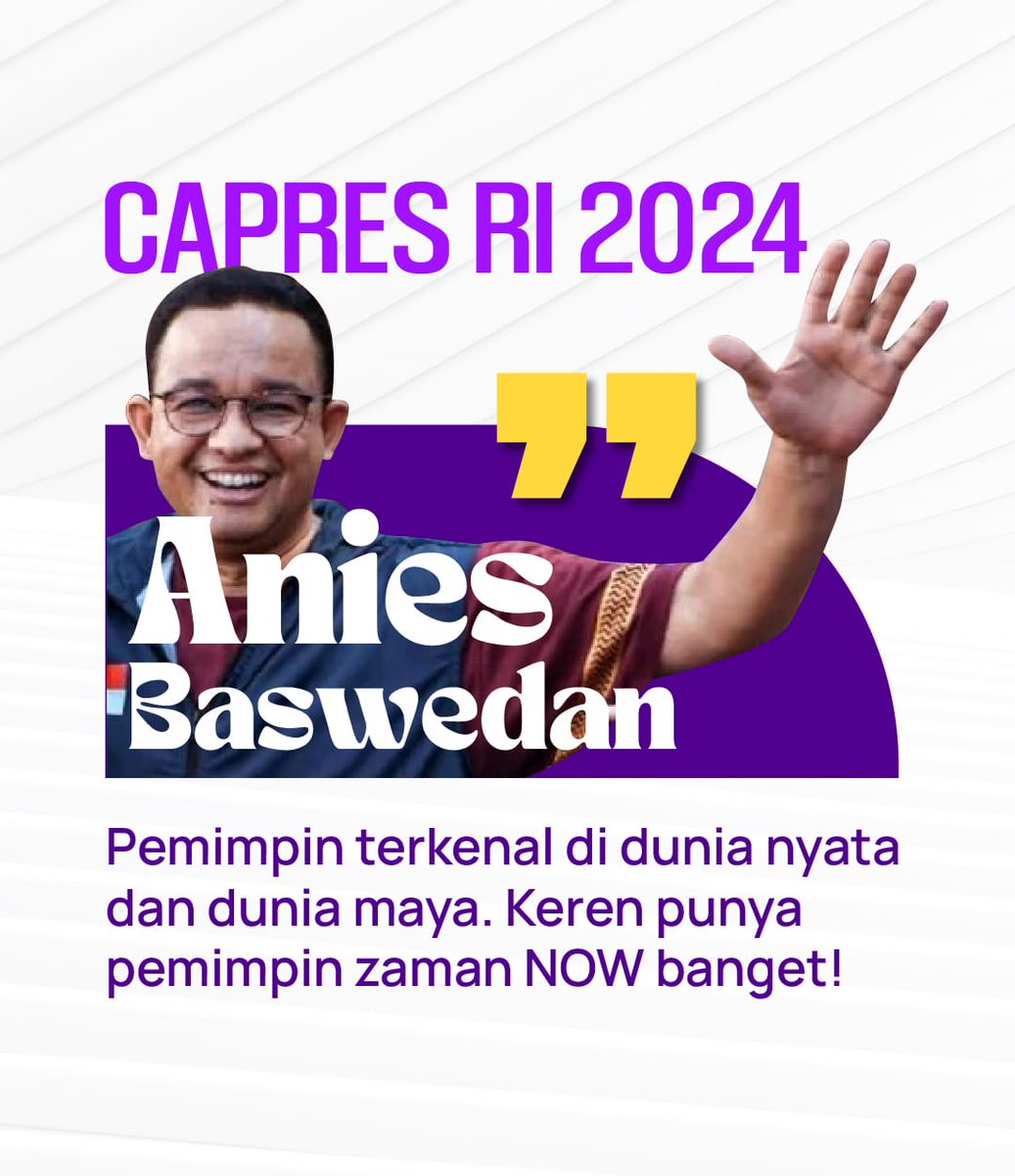 Penghargaan lokal dan internasional tuh kayak stalker yang ngejar terus capres Anies Baswedan. Keren banget prestasinya! 
Makin terkenal, Bro! Amin Terkenal #AniesTerkenal