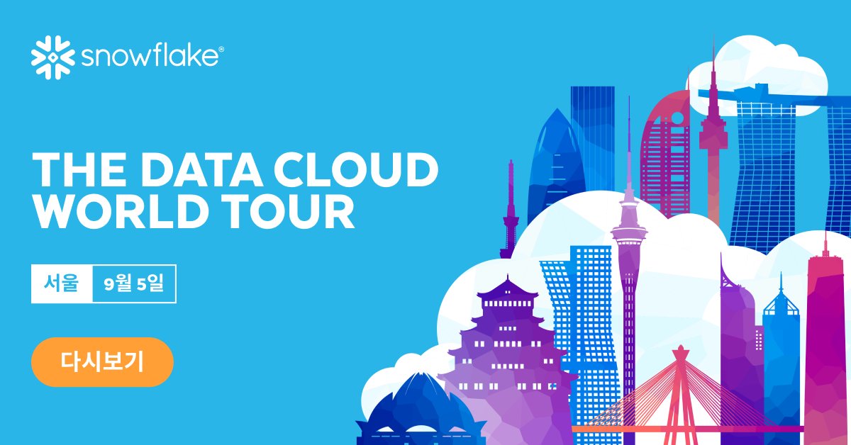 SnowflakeDB_KR's tweet photo. 📢 Snowflake Data Cloud World Tour 서울 다시보기 공개! 

생성형 AI 기술 기반의 대규모 언어 모델(LLM)을 통해 데이터를 더 쉽고 빠르게 활용하고, 아이스버그 테이블로 데이터를 통합 관리하여 인사이트를 얻는 강력한 데이터 클라우드를 만나보세요.

🔗세션 다시보기: https://t.co/oukGADvRsp https://t.co/lBYuvRrCZS