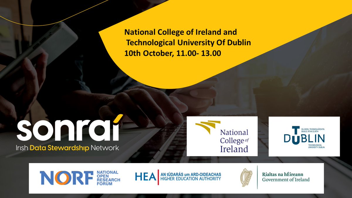 I'm excited to be heading to <a href="/NCIRL/">National College of Ireland</a> this morning to lead a @Sonrai_IDSN roadshow for researchers at <a href="/NCIRL/">National College of Ireland</a> and <a href="/tudublinlib_/">TU Dublin Library Services</a> . <a href="/norfireland/">National Open Research Forum (NORF) Ireland</a> #couldyoubeadatasteward #openresearchIE #DataStewardship #OpenResearch