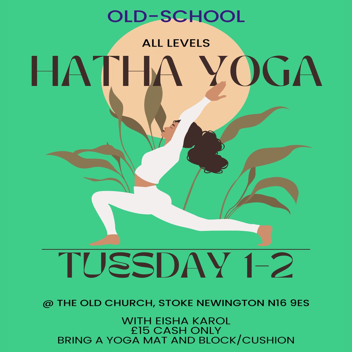 Still lumbered with that Monday energy? Join us at 1pm every Tuesday for Hatha Yoga with instructor Eisha Karol. It's £15 on the door, so just bring yourself, a mat and a block or cushion. We'll see you there! theoldchurch.org.uk/event-details/…