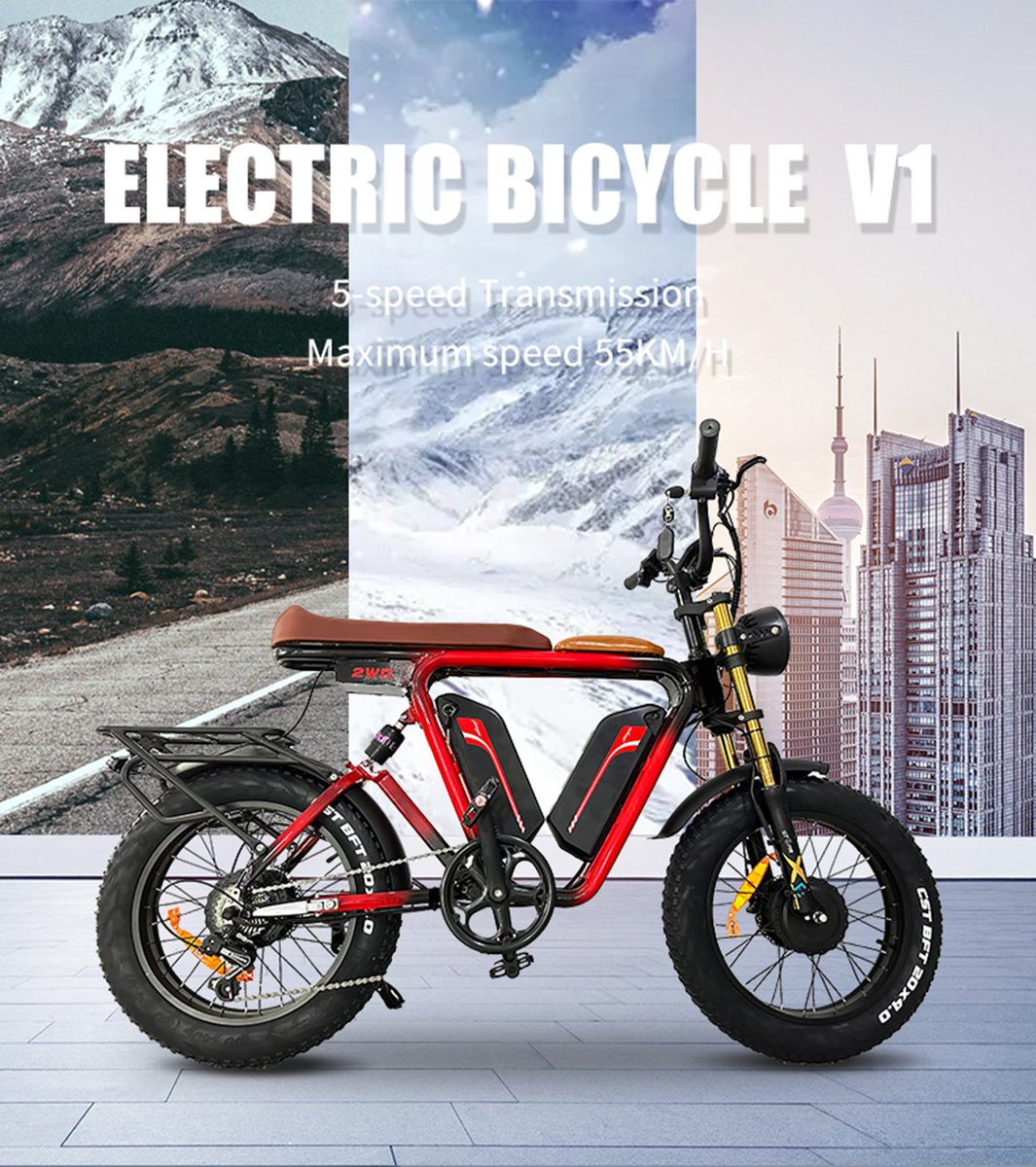 AndesChina's tweet photo. "Electric Cruising Range 55km/H With 5 Speed Electric Bike"
This electric bike is completely designed, manufactured and mass-produced by Yeasion factory. With an exclusive design patent, our bikes have the unique shape in the market.

🏖Web: https://t.co/fk5GhbbsRu https://t.co/gmv0LqdURa