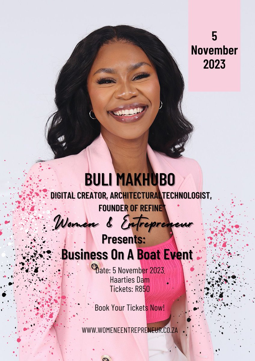 UrithiM's tweet photo. With 75% of the tickets sold, you don't want to miss the conversation with our last speaker Buli Makhubo 🎉

Buli is digital creator, Architectural Technologist and founder of Refiine.

Get your ticket!!! We are doing business on a Boat 💃 https://t.co/QaXl6tFezP
