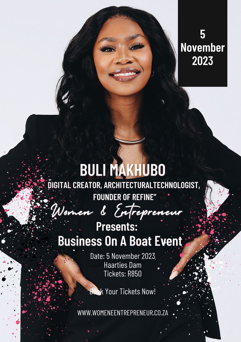 UrithiM's tweet photo. With 75% of the tickets sold, you don't want to miss the conversation with our last speaker Buli Makhubo 🎉

Buli is digital creator, Architectural Technologist and founder of Refiine.

Get your ticket!!! We are doing business on a Boat 💃 https://t.co/QaXl6tFezP