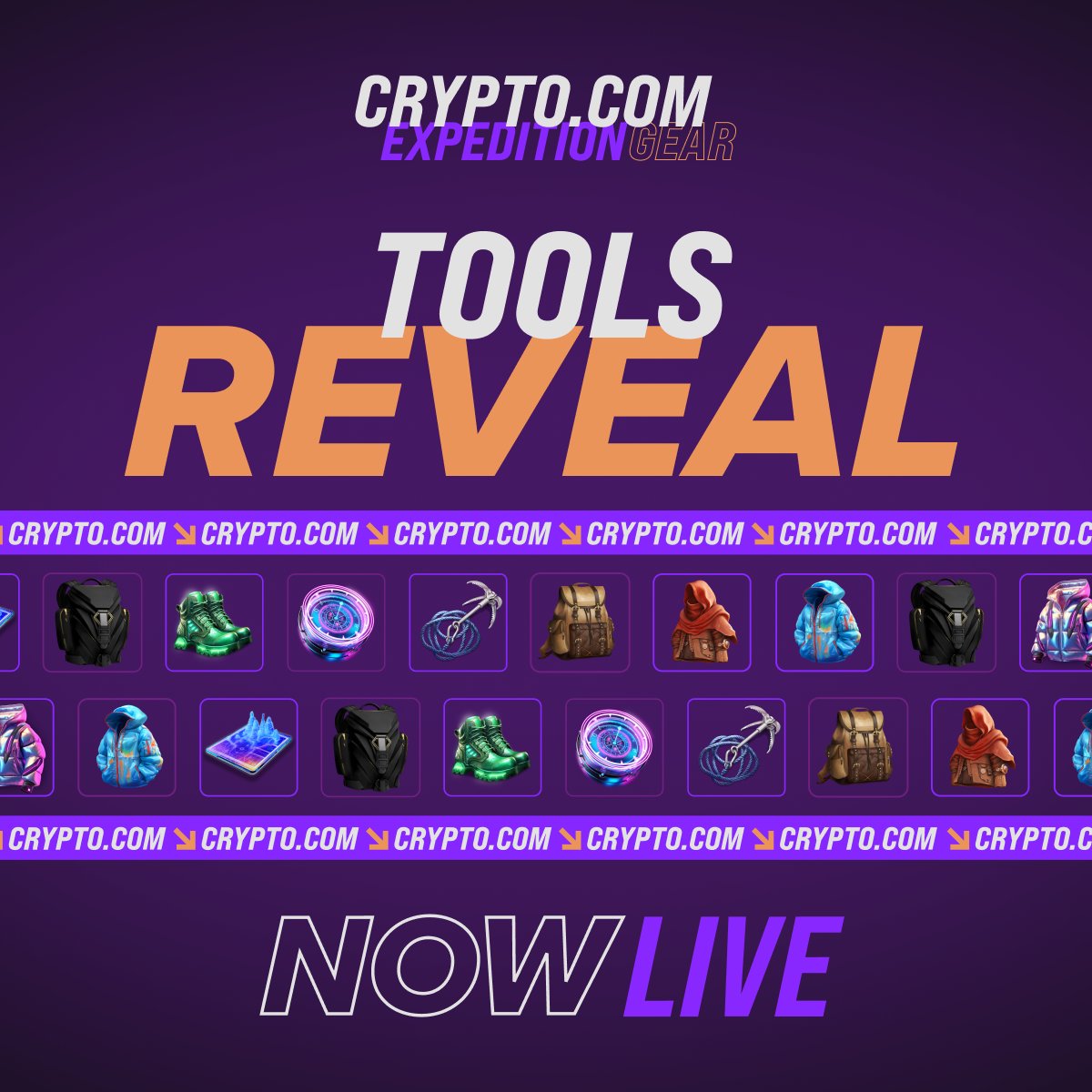 The Core and Elite Tool Caches Reveal has begun! 🛠️

You can expect to see your brand new Tool NFTs in your Crypto.com NFT account within a few hours.

#ToolCacheReveal
