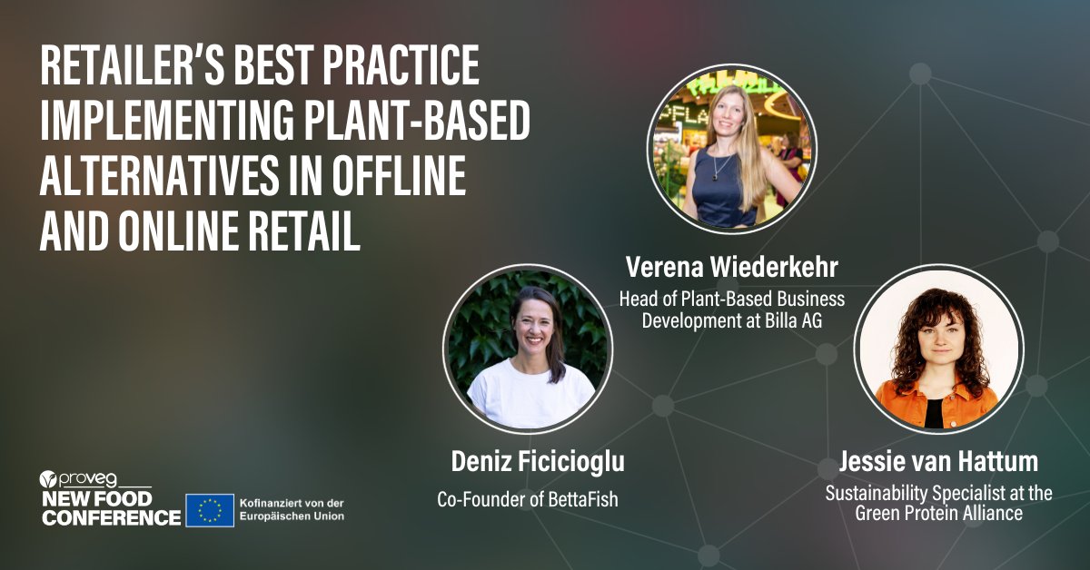 ProVeg_Int's tweet photo. Once you have a #PlantBased product, the next step is getting it into supermarkets! Retailers face the challenge of incorporating plant-based products into their stores & online platforms.
Explore best practices & strategies at the #NewFoodConference: https://t.co/fcYyCSUibM https://t.co/ndhWkCpnOx