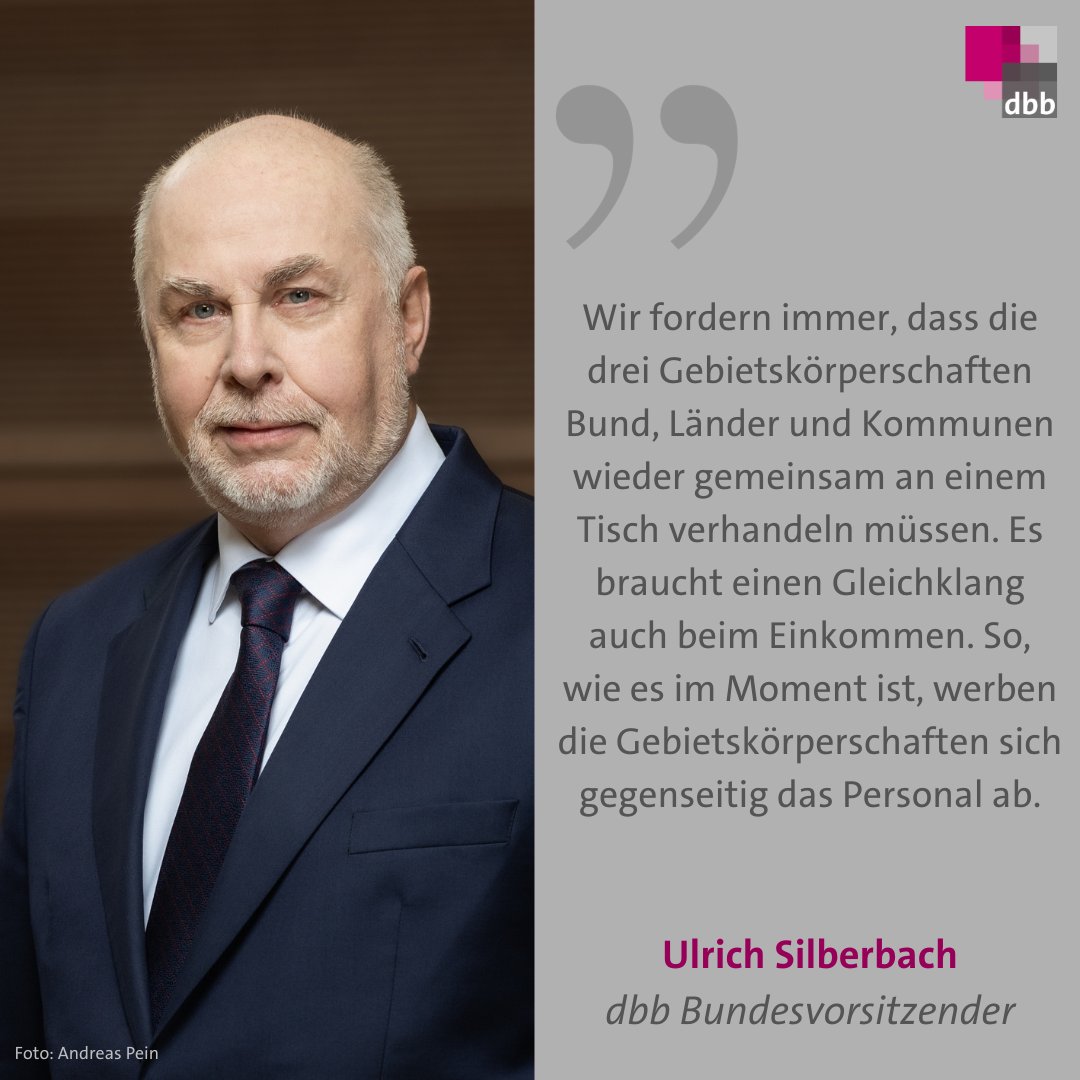 dbb_news's tweet photo. Fachkräftemangel, #Digitalisierung, Bürokratie: Im Vorfeld der Einkommensrunde der Länder hat der dbb Bundesvorsitzende Ulrich Silberbach mit der Frankfurter Rundschau (@fr) gesprochen und die aktuelle Lage des öffentlichen Dienstes kommentiert. 

https://t.co/sYM6Pzo3NT https://t.co/ohPLhvNRCh