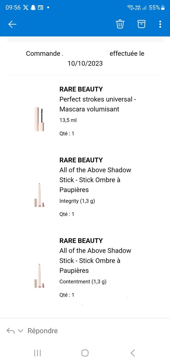 Onlyselenagoff's tweet photo. I just ordered Rare Beauty product for World Mental Health Day and support Rare Impact Fund (@selenagomez, @rarebeauty, @Sephora) #SelenaGomez #rarebeauty #MakeARareImpact https://t.co/Ew4ux6P765
