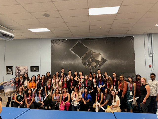 USpacetrex's tweet photo. As part of the Women in STEM Event 2023 at SpaceTREx,  Athip Thirupathi Raj presented his work on-orbit docking and space superstructures! (3/3) https://t.co/e2KCU5Ffdr