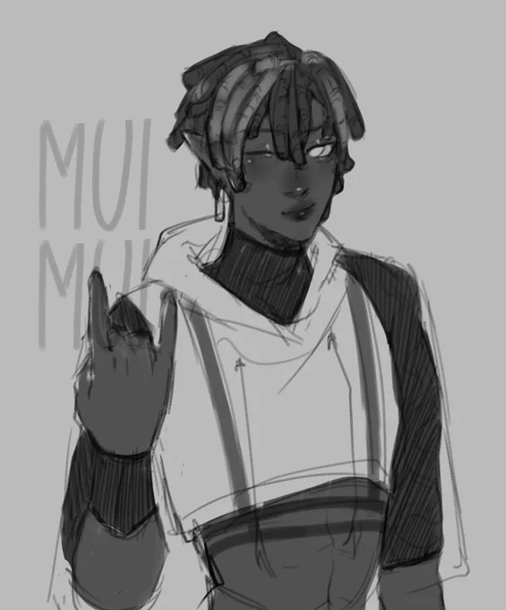 Sketch for #AstroJack719  Amazing design and I had a lot of fun drawing it! 。・:*:・゜,。・:*:・゜☆  #Vtuber #muiillust