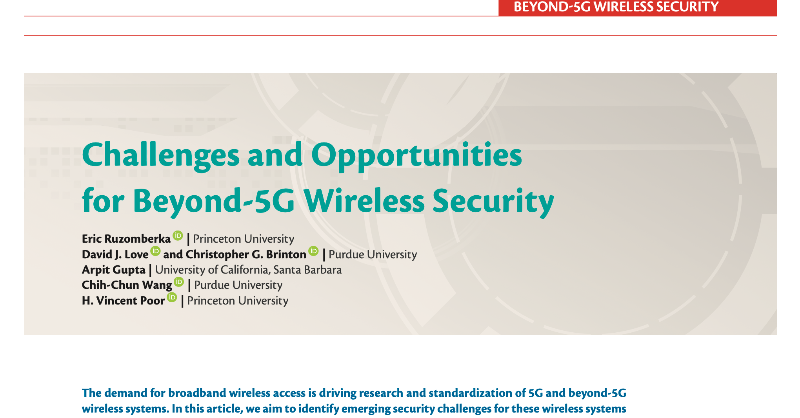 securityprivacy's tweet photo. Learn about potential security challenges 5G and beyond-5G wireless systems, and new research areas to alleviate such challenges:

@ComputerSociety
#IEEECS