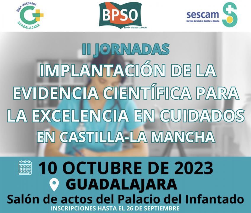 Hoy en Guadalajara se celebran las II Jornadas sobre la Implantación de la Evidencia Científica para la Excelencia en Cuidados en CLM.

Nuestra compañera Nieves Sanroma, enfermera de la #GUETS nos hablará sobre  “Documentación Efectiva de Enfermería. Evidente Implementation