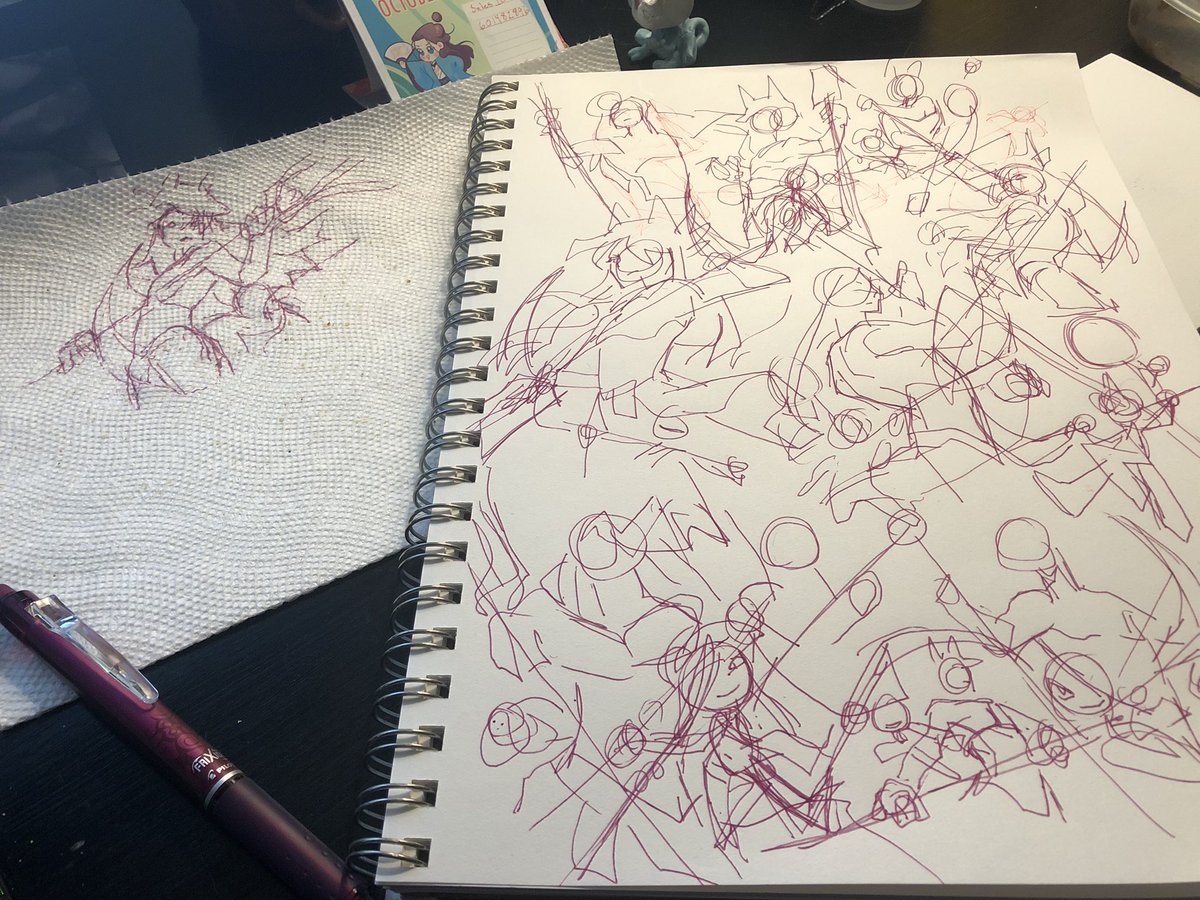 My thumbails are clear and make alot of sense. I ran out of room and rather than flip to a new page i just kept going on my napkin lololololol 
