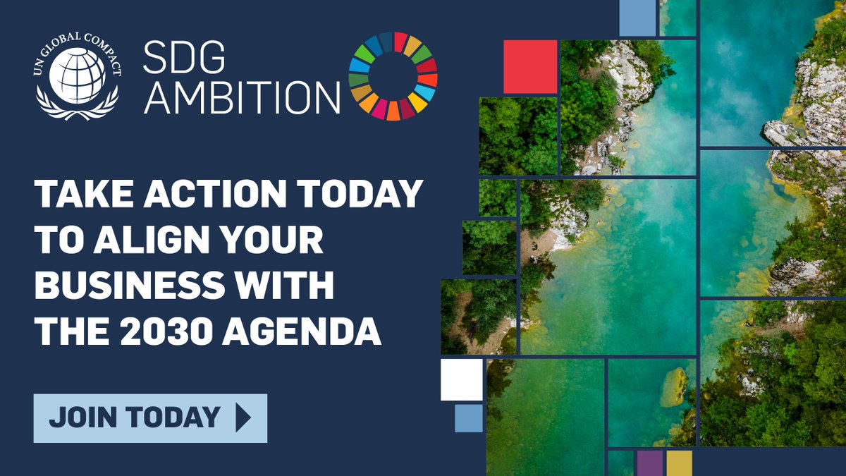 globalcompactUK's tweet image. Companies participating in the @globalcompact #SDGAmbition are meeting stakeholder expectations and making their business more resilient by setting ambitious corporate targets to advance the #SDGs.

⬆️ Raise your ambition here: bit.ly/46G4EK4