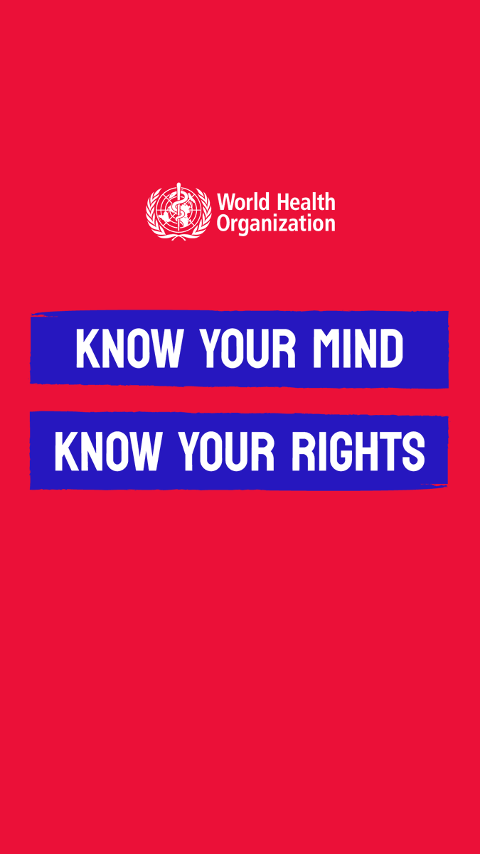 #WorldMentalHealthDay 
Recognising mental health as a universal human right empowers people to stand up for their rights – and for those around them
Every person’s mind is wonderful, complex &amp; different. But our rights are the same.