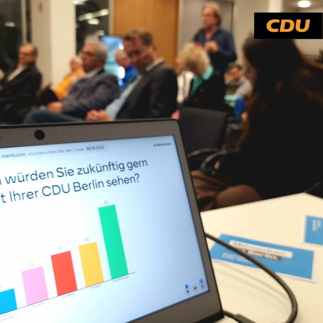 cduberlin's tweet photo. Auftaktveranstaltung unserer #MitmachenfürBerlin-Reihe mit unserer Generalsekretärin @Ottilie_Klein &amp; unserer Mitgliederbeauftragten Manuela Anders-Granitzki. Danke an alle, die teilgenommen haben! #weloveberlin https://t.co/NxdWhIo9VD