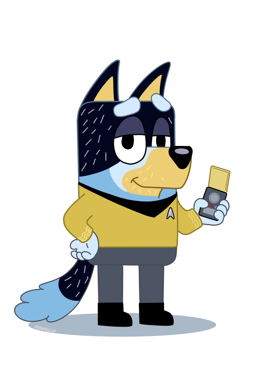 ChrisFenoglio's tweet photo. Posted this one before, but I still dig it (plus I fixed his hand).

#StarTrek #Bluey https://t.co/Gv7AEN4YL2