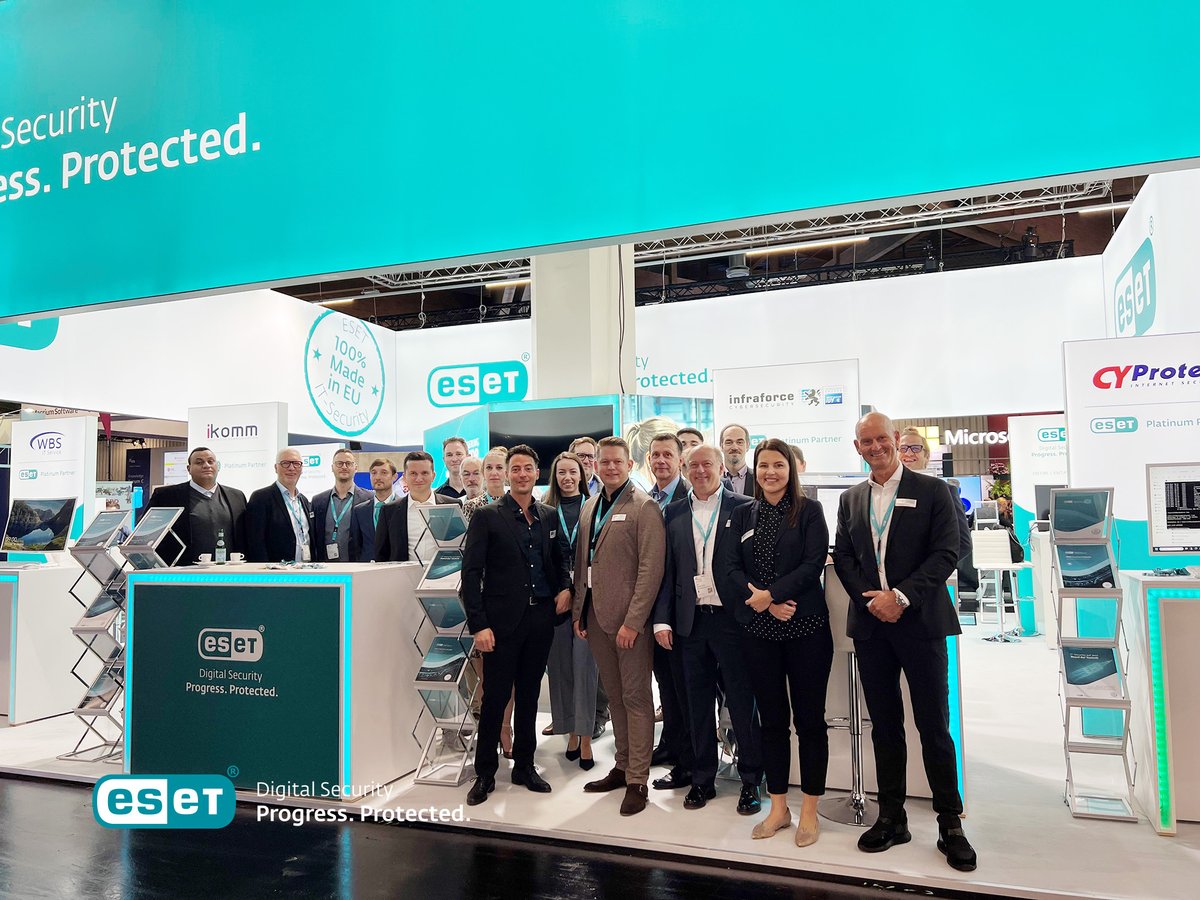 ESET_de's tweet photo. #itsaexpo, wir sind am Start! Wir freuen uns riesig auf das Gespräch mit Ihnen an Stand 7-531 in Halle 7.
Informieren Sie sich über die umfassende #ESETPROTECT Plattform mit Sicherheitslösungen von Authentifizierung bis XDR und das neue ESET #PatchManagement.
#ESET #itsa365 https://t.co/M5BCujWxbp