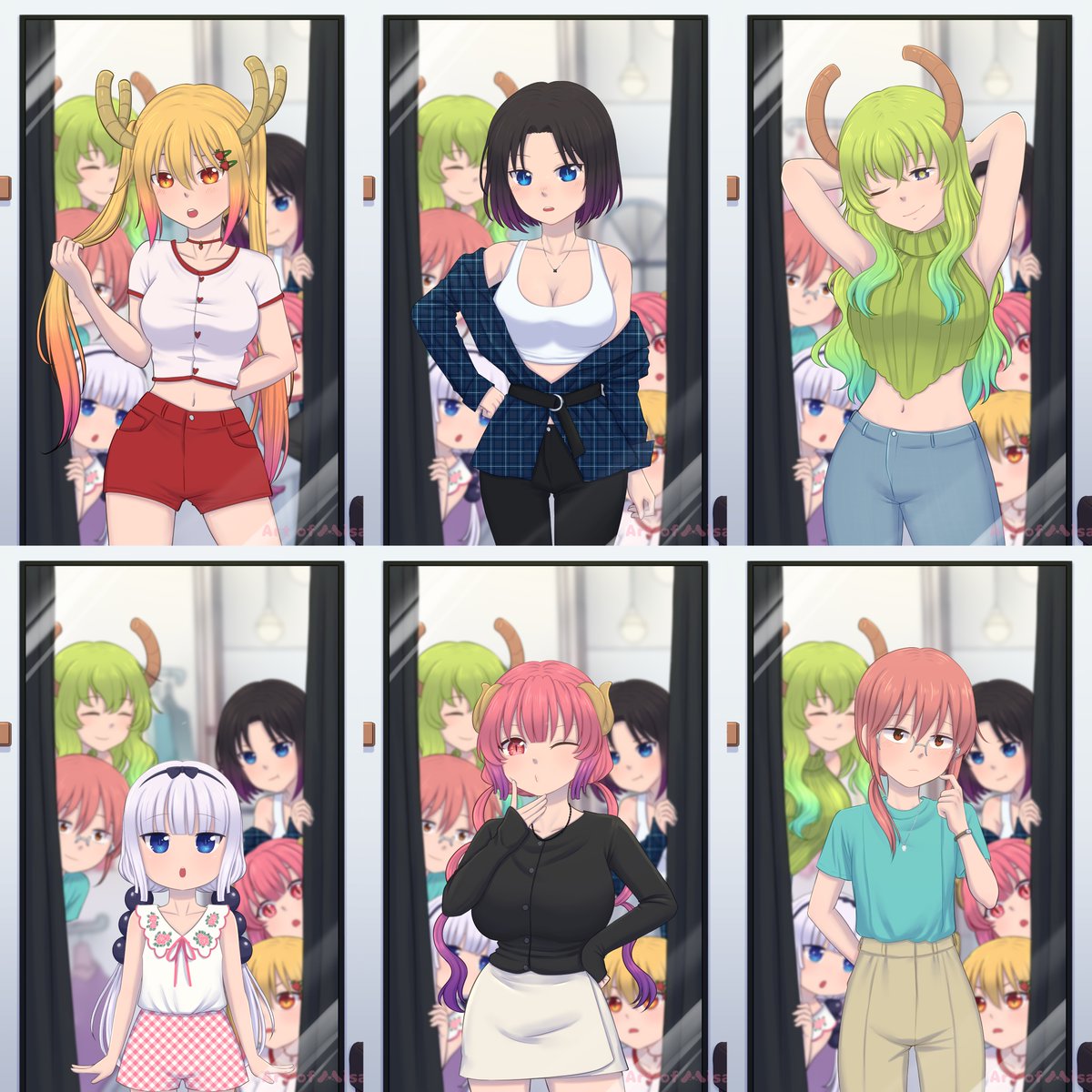 Just a collection of my MKDM fits!
Whose clothes would you rather wear??? 👀💖
#maiddragon #misskobayashisdragonmaid