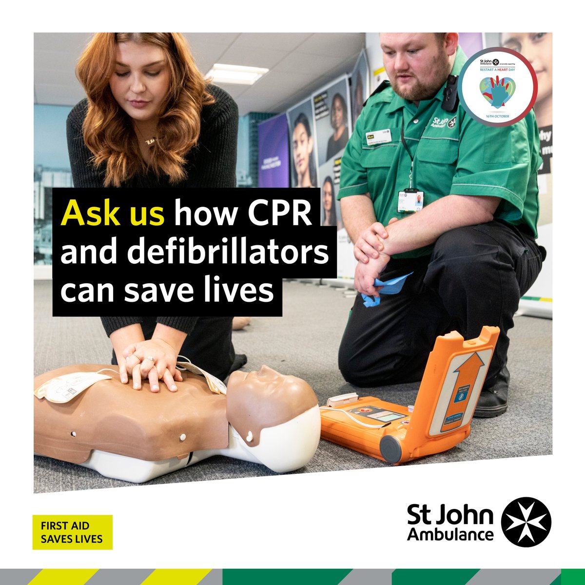 sjacovwarks's tweet image. Spaces are filling up for our Restart a Heart event this Saturday 14th Oct in #Coventry Please do drop us a note if you want to secure your spots on learning how to use this lifesaving piece of equipment. We'll show you how to perform CPR and use an AED in an hour!