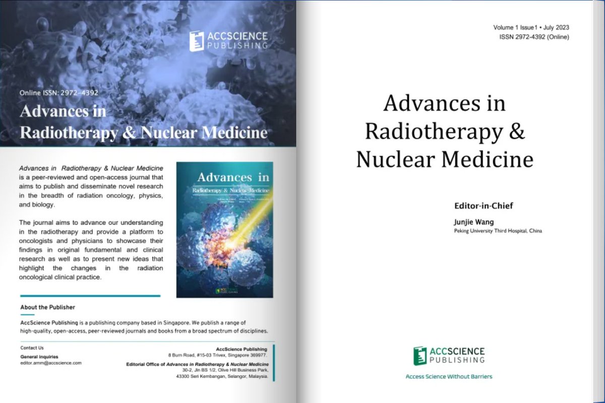 ARNM_ASP's tweet photo. 🎉 Exciting News! 
📚 Our eBook from Advances in Radiotherapy &amp; Nuclear Medicine Journal is Now Live! ✨

👉 link: https://t.co/o3wSTHv5K8

#OpenAccess #journals #RecommendedPaper #AccScience https://t.co/f41swI8Tjl