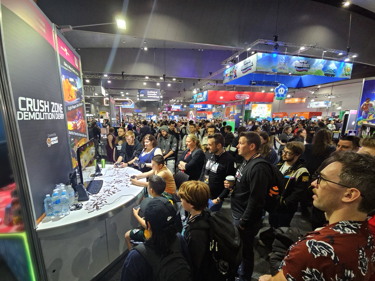 DBeagleGames's tweet photo. And that's a wrap! A huge thank you to everyone that came and played our game Crush Zone: Demolition Derby at PAX 2023. Additionally, all of the amazing people that supported the Desert Beagle Team. We'll miss you PAX, and until next time. Thanks for playing #PAXAus #PAXAus2023 https://t.co/CECvrpkaQf