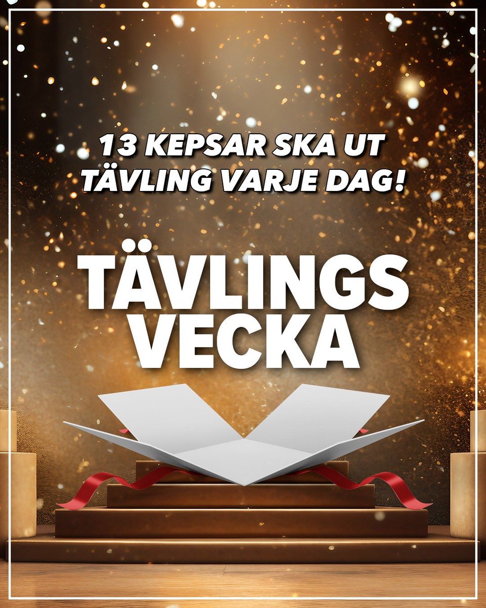 Dagens Tävling - Vinn en Keps! 🏒

NHL-Premiär ikväll 23:30 och vi fortsätter att tävla ut kepsar. Närmare bestämt 2 stycken bland de som gissar rätt!

➡️ Gissa resultatet mellan Tampa Bay - Nashville (ordinarie tid) i kommentarerna
➡️ Gilla inlägget

Timmans Spelidé till