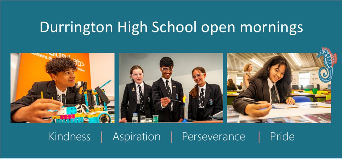 DurringtonHigh's tweet image. Our open morning tours continue today with lots of eager year 6s with their parents and carers keen to see our school at work.

#Prospectiveparents #DHSTransition #proudofDHS