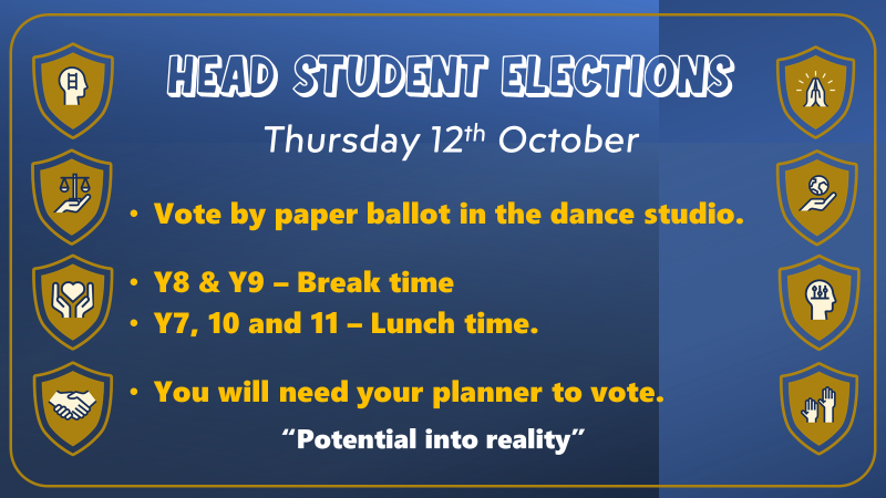 TRSSchool's tweet photo. We are electing our Head Students this week.
Make sure you have your say! #potentionalintoreality #headstudents #ballot @the_atlp https://t.co/AlcLoJSJpV