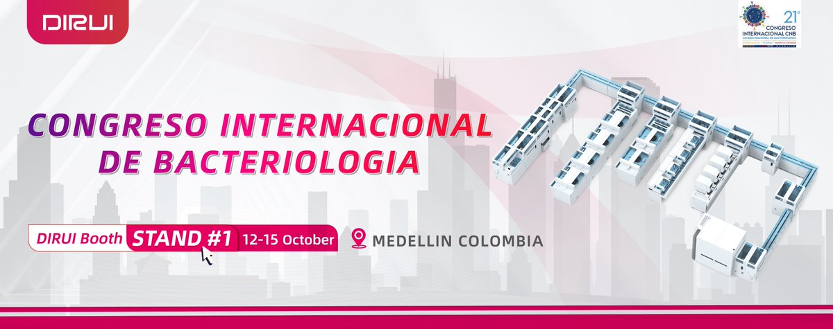 DiruiGlobal's tweet photo. #dirui #colombia Join us at the 21th #CNB #congresoCNB
Dirui booth @ Stand #1, Medellin, Columbia. Find our total clinical laboratory solutions from  OCT 12-15.
#diagnostic #laboratory https://t.co/YR7ysIo6SW