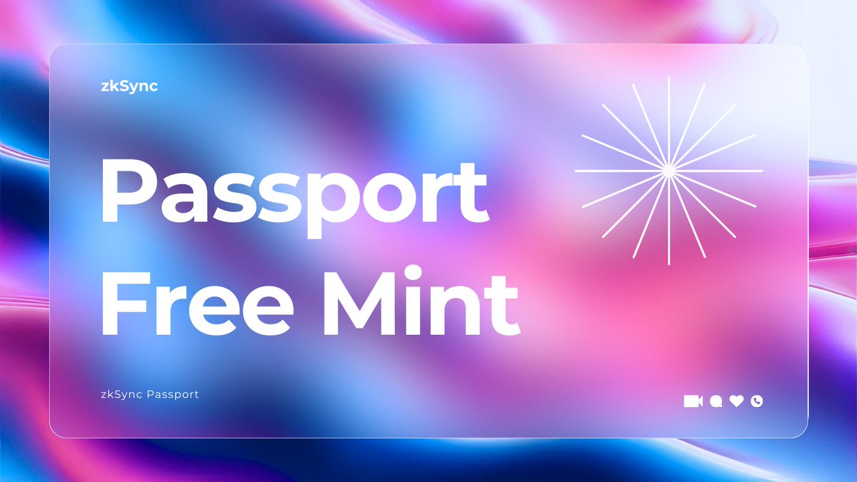 ⏰ Free Minting for zkSync Passport starts in 3 days ⏰ 🚀 Each Passport is soul-bound, making it non-transferable. With it, you can craft your own Web3 social graph and identity🌐 🎁 10,000 ZNS to 30 Address ✅ RT & Address & tag 3 zns.is #zkSync #Passport