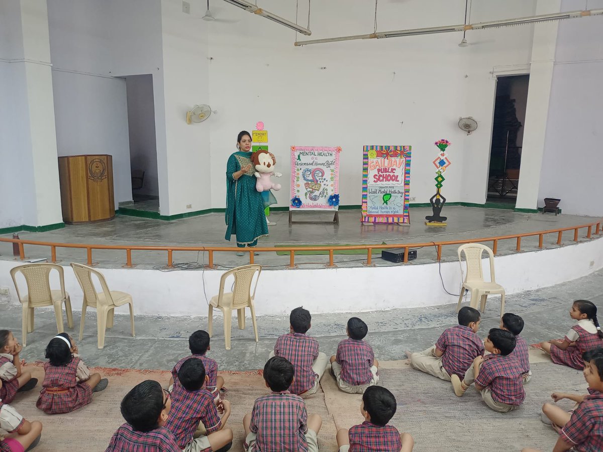 GailDavps's tweet photo. GAIL DAV Public School is committed to the well-being of the students & staff! A crucial counseling session on Mental Health was held on the occasion of World Mental Health Day.Together, we're building a stronger, healthier community. #MentalHealthMatters #GAILDAV #WellBeingFirst https://t.co/RbTmeEcqjn