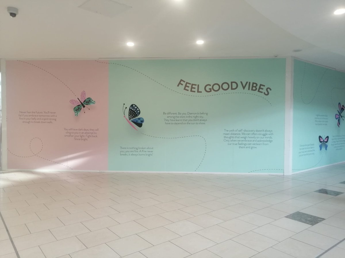 To mark World Mental Health Day, I'm excited to announce a collaboration with Lakeside shopping centre in West Thurrock who have words from the project on display in a BIG and colourful way! A huge thanks to everyone involved! #WorldMentalHealthDay2023 <a href="/lakeside_tw/">Lakeside</a> <a href="/MillsMc07/">James McInerney</a>