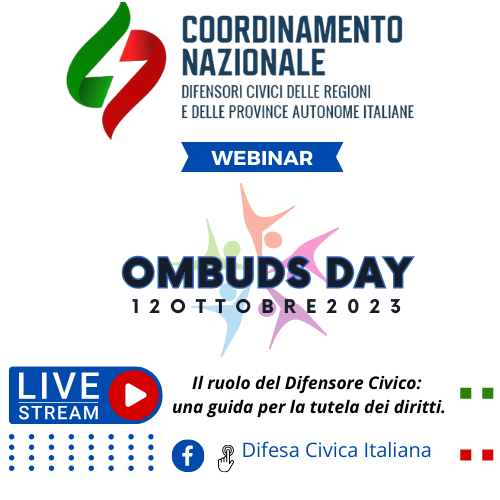 Webinar: il ruolo del Difensore Civico in occasione dell’Ombudsman Day. coordifesacivicaitalia.it/?p=1137