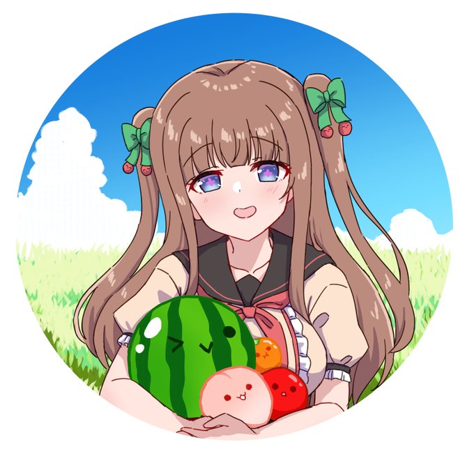 「hair ornament watermelon」 illustration images(Latest)