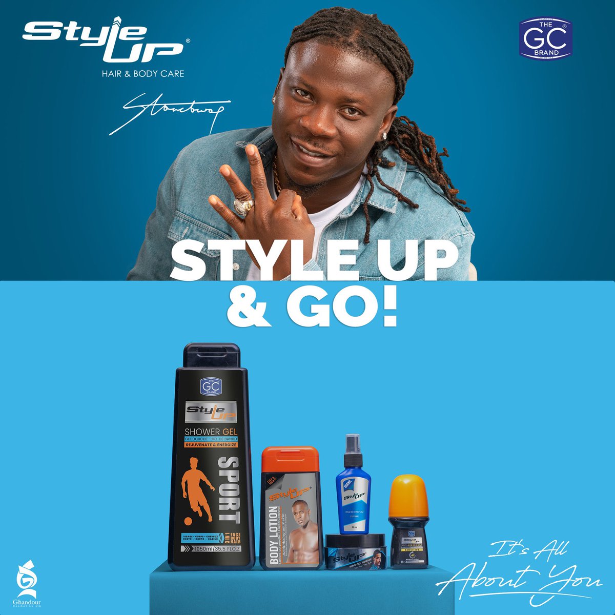 AzizRemedyGh's tweet photo. If you want to smell Good all you need is #Styleup . Smell Good so that your fiancée can’t cheat on you with bad smell  😂😂😂😂

#StyleUpAndGo 
#TheGCBrandXStonebwoy https://t.co/5EQUePkG6L