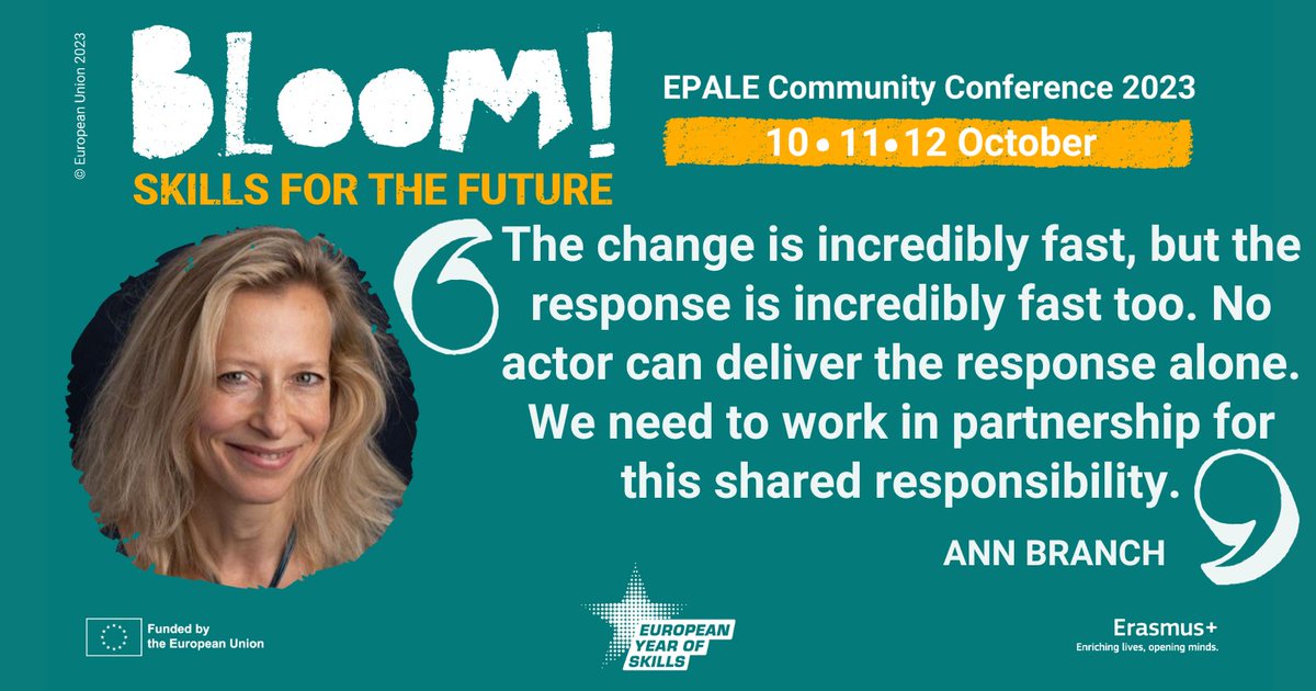 🔴 Live now with @AnnBranchEU, @ElIzaMohamedou, Pascal Heß, and @LjubicaNed! Watch the #EPALECommunityConference at this link or on Twitter ▶️ bit.ly/3LT42rN Share your impressions using #BloomWithEPALE #EuropeanYearOfSkills #AdultLearning #AdultEducation