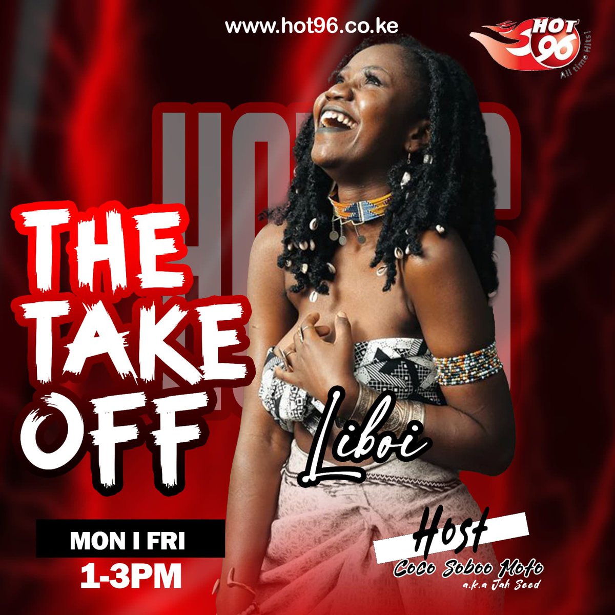 CocoJahSeed's tweet image. LIVE IN STUDIO ... #TheTakeOff #Liboi @Hot_96Kenya ⬛️🟥🟨🟩