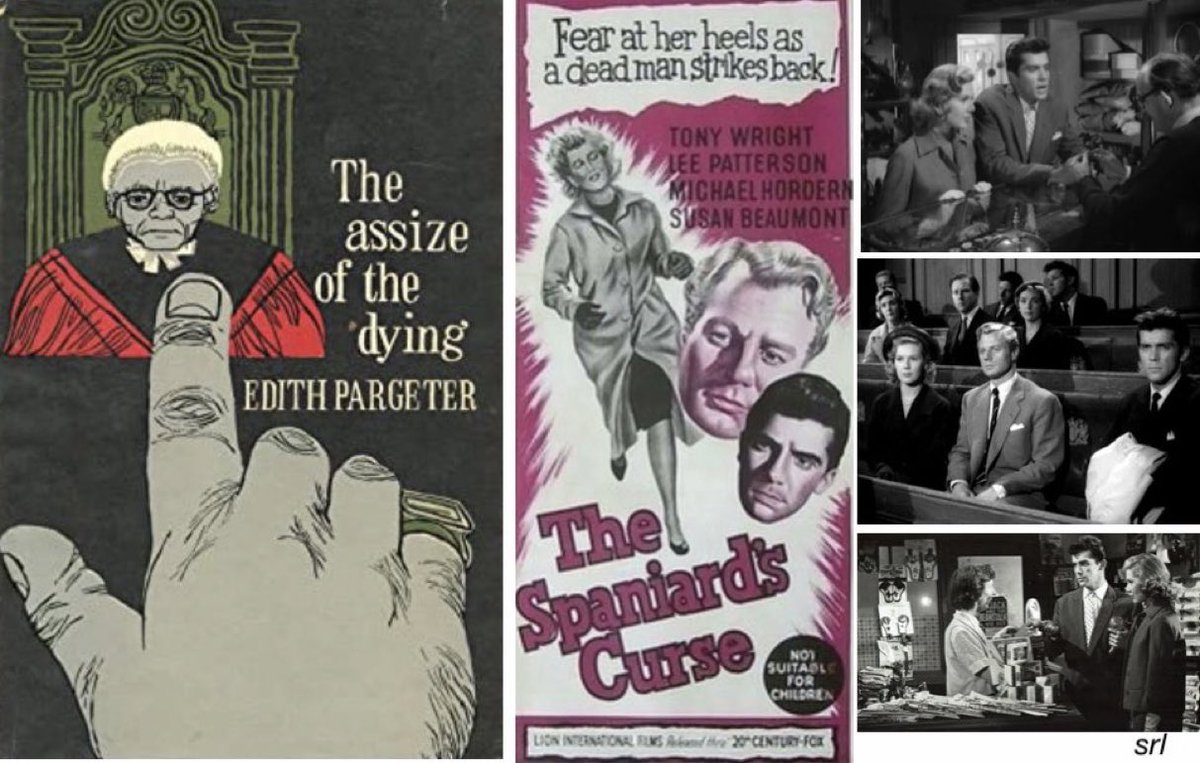 SaveRedlandLibr's tweet photo. 11:40am TODAY on @TalkingPicsTV 

The 1958 #Thriller film🎥 “The Spaniard’s Curse” directed by #RalphKemplen and co-written with #KennethHyde &amp; #RogerProudlock

Based on #EdithPargeter’s 1958 novel📖 “The Assize Of The Dying”

🌟#TonyWright  #LeePatterson #MichaelHordern https://t.co/Zj9Lqh5rLi