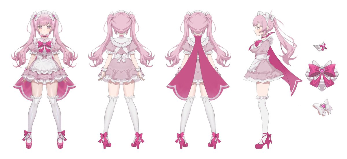 りみ様✩︎確認用3 三面図公開🩷🎀🩷 全身どこから見てもかわいいから たくさん見てね