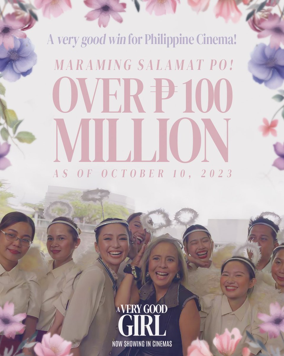 Thank you for making a very good choice to get our local cinemas up and running again. Let us keep up the Philo-menal support for our local films❣️

#AVeryGoodGirlNowShowing exclusively in cinemas on its 3rd blockbuster week.